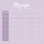 جدول راهنمای اندازه لگ ورزشی یوگا